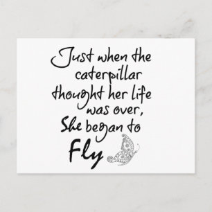 Inspirerend Butterfly Quote Briefkaart