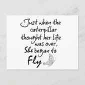 Inspirerend Butterfly Quote Briefkaart (Voorkant)