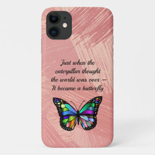Inspirerend Butterfly Quote Elegant Hopeful Case-Mate iPhone Case