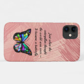 Inspirerend Butterfly Quote Elegant Hopeful Case-Mate iPhone Case (Achterkant (horizontaal))