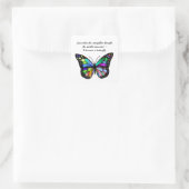 Inspirerend Butterfly Quote Elegant Hopeful Vierkante Sticker (Tas)