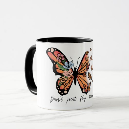Inspirerend Butterfly Subliving Mok (Voorkant links)