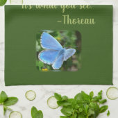 Inspirerend Butterfly Thoreau Quote Theedoek (Gevouwen)