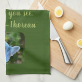 Inspirerend Butterfly Thoreau Quote Theedoek (Quarter Fold)
