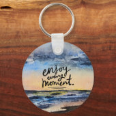 Inspirerend Button Sleutelhanger Beach (Voorkant)