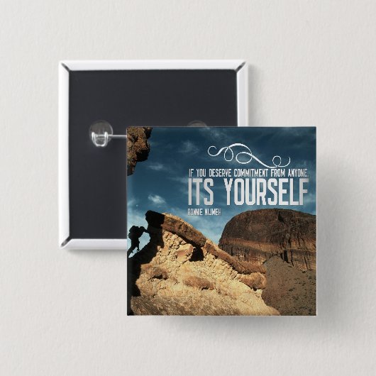 Inspirerend Button voor zelfverbintenis (Voorkant /achterkant)