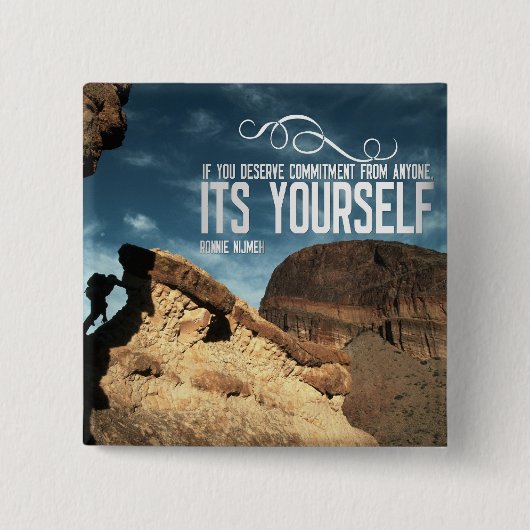 Inspirerend Button voor zelfverbintenis (Voorkant)