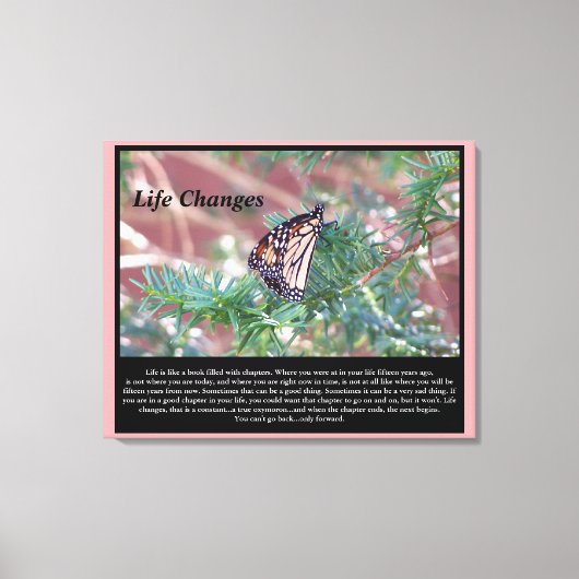 Inspirerend cadeautjes levenswijzigingen canvas afdruk (Voorkant)