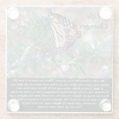 Inspirerend cadeautjes levenswijzigingen glazen onderzetter (Achterkant)