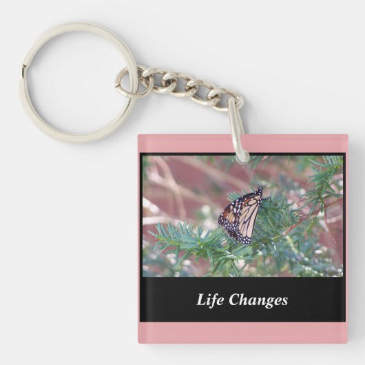 Inspirerend cadeautjes levenswijzigingen sleutelhanger (voorkant)