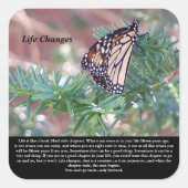 Inspirerend cadeautjes levenswijzigingen vierkante sticker (Voorkant)