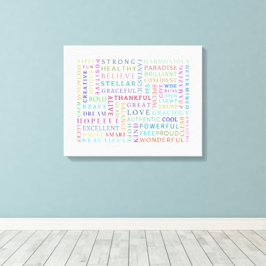 INSPIREREND Canvas Positiviteitscollage (Insitu (Houten vloer))