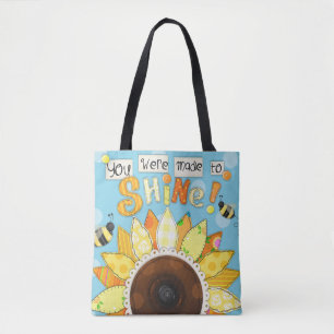 inspirerend Canvas tas van "Made to Shine"