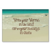 Inspirerend Carve uw zegeningen in Stone Quote Kaart (Achterkant)