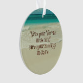 Inspirerend Carve uw zegeningen in Stone Quote Ornament (voorkant)