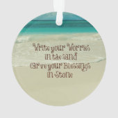 Inspirerend Carve uw zegeningen in Stone Quote Ornament (achterkant)