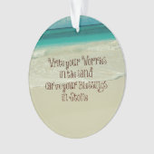 Inspirerend Carve uw zegeningen in Stone Quote Ornament (voorkant)