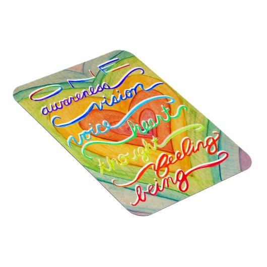 Inspirerend Chakra Rainbow Words Art Magnets Magneet (Rechterzijde)