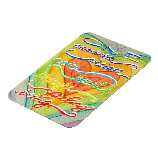 Inspirerend Chakra Rainbow Words Art Magnets Magneet (Linkerzijde)