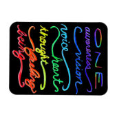 Inspirerend Chakra ThMED Rainbow Art Words Magneet (Horizontaal)