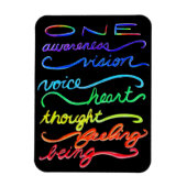 Inspirerend Chakra ThMED Rainbow Art Words Magneet (Verticaal)