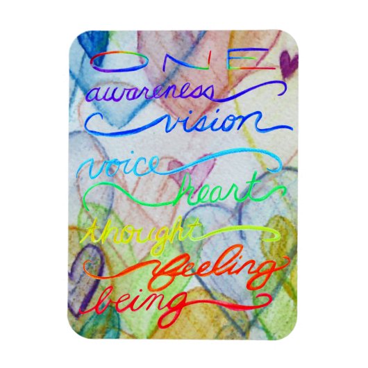 Inspirerend Chakra Thmed Rainbow Words Magneet (Verticaal)