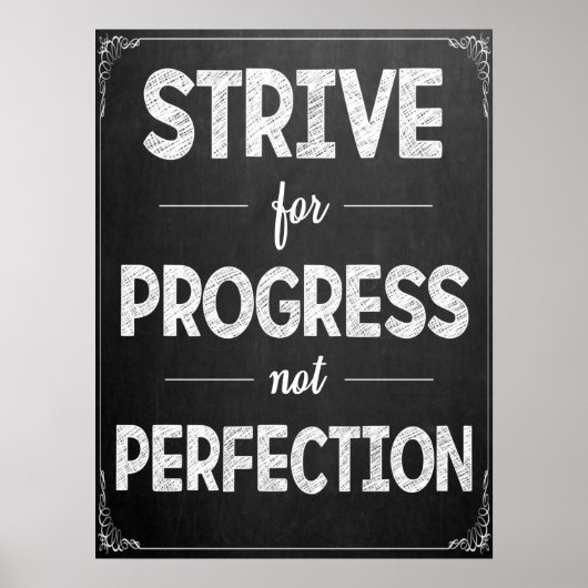 Inspirerend Chalkboard Classroom Poster (Voorkant)