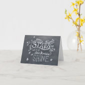 Inspirerend Chalkboard Note Kaart (Gele Bloem)