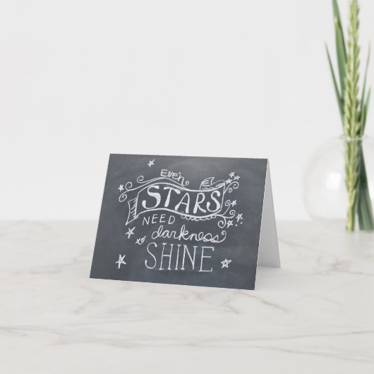 Inspirerend Chalkboard Note Kaart (Voorkant)