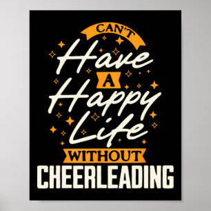 Inspirerend Cheerleading-enthousiast Grafische Sta Poster