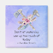 Inspirerend Cherokee Proverb met Tomahawk Magneet (Voorkant)
