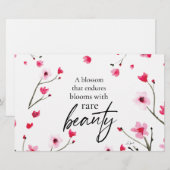 Inspirerend Cherry Blossom Waterverf Quote Briefpapier (Voorkant / Achterkant)