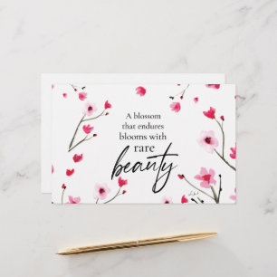 Inspirerend Cherry Blossom Waterverf Quote Briefpapier