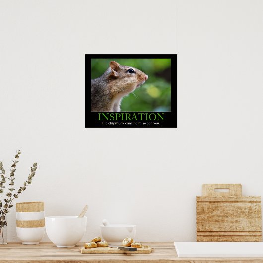 Inspirerend Chipmunk Poster (Keuken)