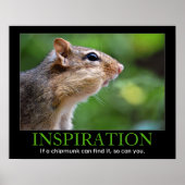 Inspirerend Chipmunk Poster (Voorkant)