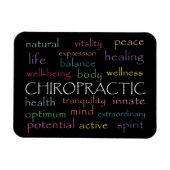 Inspirerend Chiropractisch Word Collage Magneet (Horizontaal)