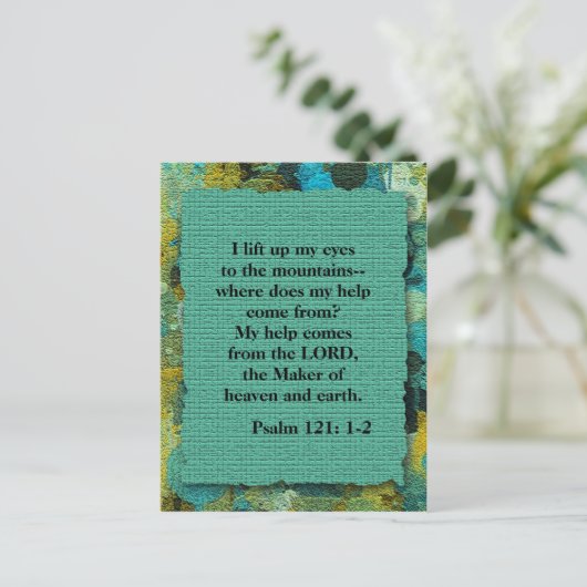 Inspirerend Christelijk Bijbelverse Briefkaart (Staand voorkant)