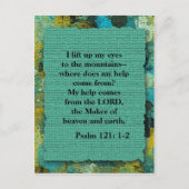 Inspirerend Christelijk Bijbelverse Briefkaart (Voorkant)