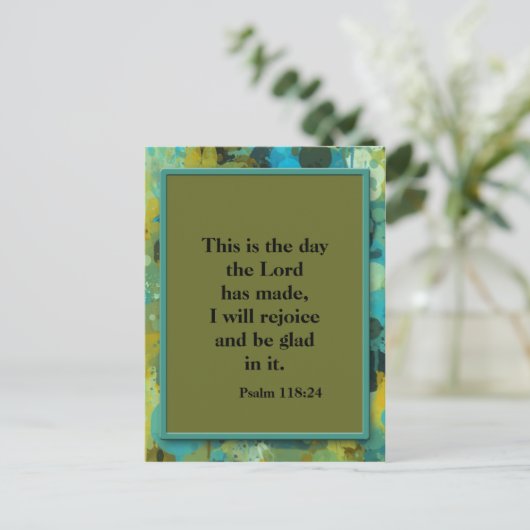 Inspirerend Christelijk Bijbelverse Briefkaart (Staand voorkant)