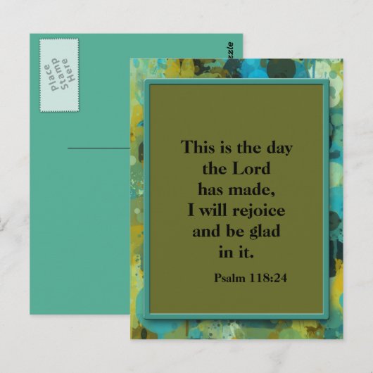 Inspirerend Christelijk Bijbelverse Briefkaart (Voorkant / Achterkant)