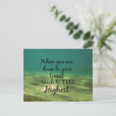 Inspirerend Christelijk Citaat: Bereik aan Hoogste Briefkaart (Staand voorkant)