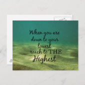 Inspirerend Christelijk Citaat: Bereik aan Hoogste Briefkaart (Voorkant / Achterkant)