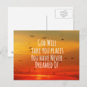 Inspirerend Christelijk citaat: God zal Briefkaart (Voorkant / Achterkant)