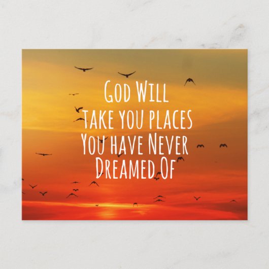 Inspirerend Christelijk citaat: God zal Briefkaart (Voorkant)