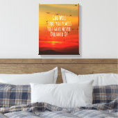 Inspirerend Christelijk citaat: God zal Canvas Afdruk (Insitu (Slaapkamer))