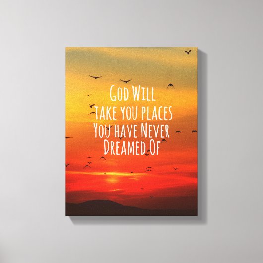 Inspirerend Christelijk citaat: God zal Canvas Afdruk (Voorkant)