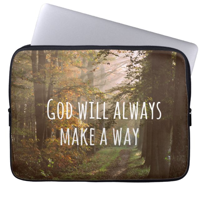 Inspirerend Christelijk citaat: God zal Laptop Sleeve (Voorkant)