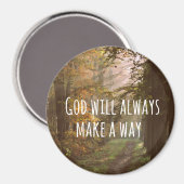 Inspirerend Christelijk citaat: God zal Magneet (Voorkant / Achterkant)