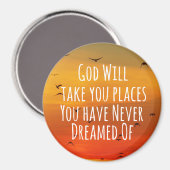 Inspirerend Christelijk citaat: God zal Magneet (Voorkant / Achterkant)