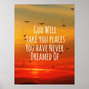 Inspirerend Christelijk citaat: God zal Poster